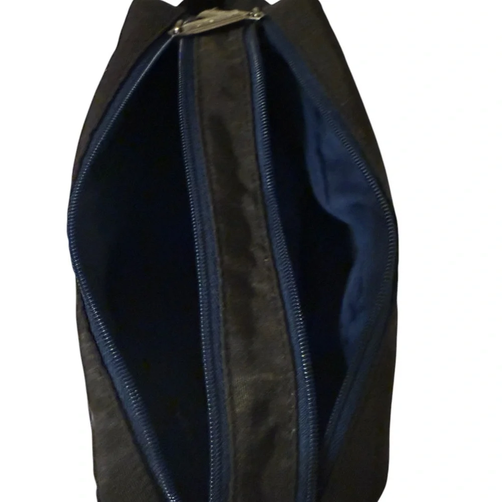 Givenchy perfume toiletry Bag with double zipper with two compartments black